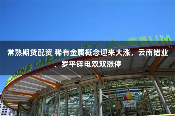 常熟期货配资 稀有金属概念迎来大涨，云南锗业、罗平锌电双双涨停