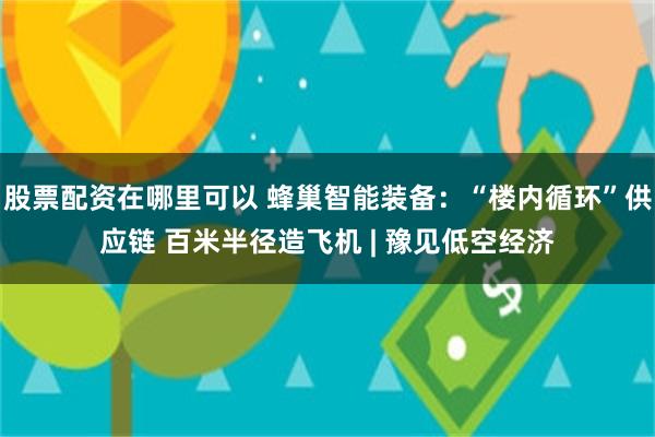 股票配资在哪里可以 蜂巢智能装备：“楼内循环”供应链 百米半径造飞机 | 豫见低空经济